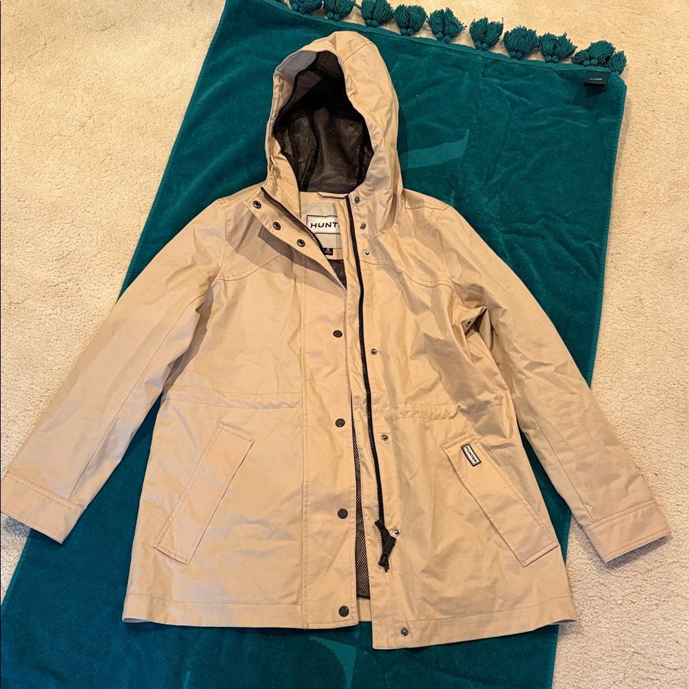 Hunter Beige Hooded Coat